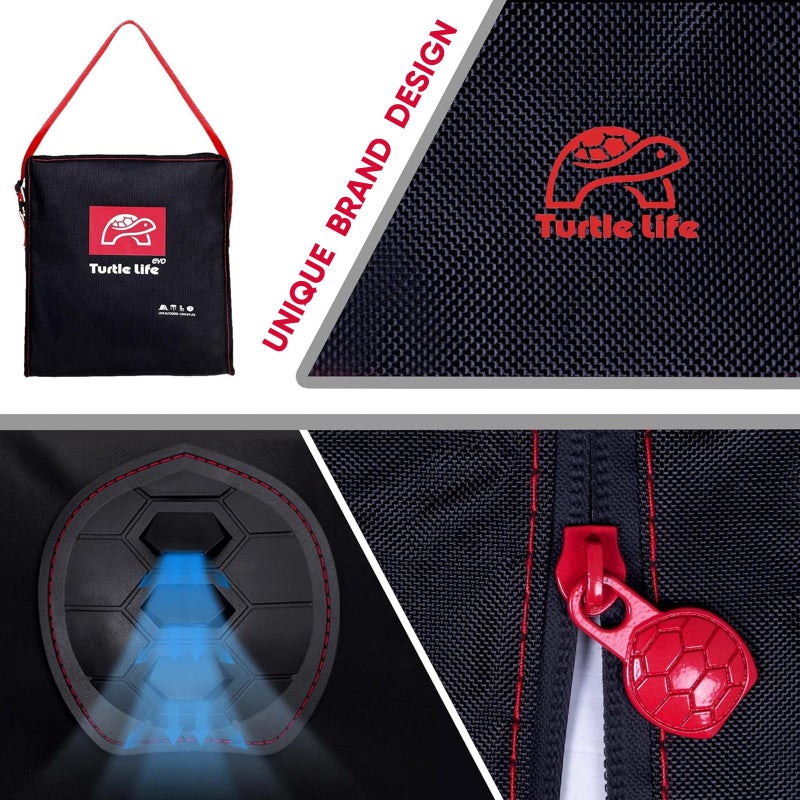 Turtle Life BBQ Grill Cover, 46 Inch Heavy Duty Waterproof Barbecue Gas Grill Covers for Flat Top Griddle, Anti-Fading Cover for Gas Grill, Black - Image 3